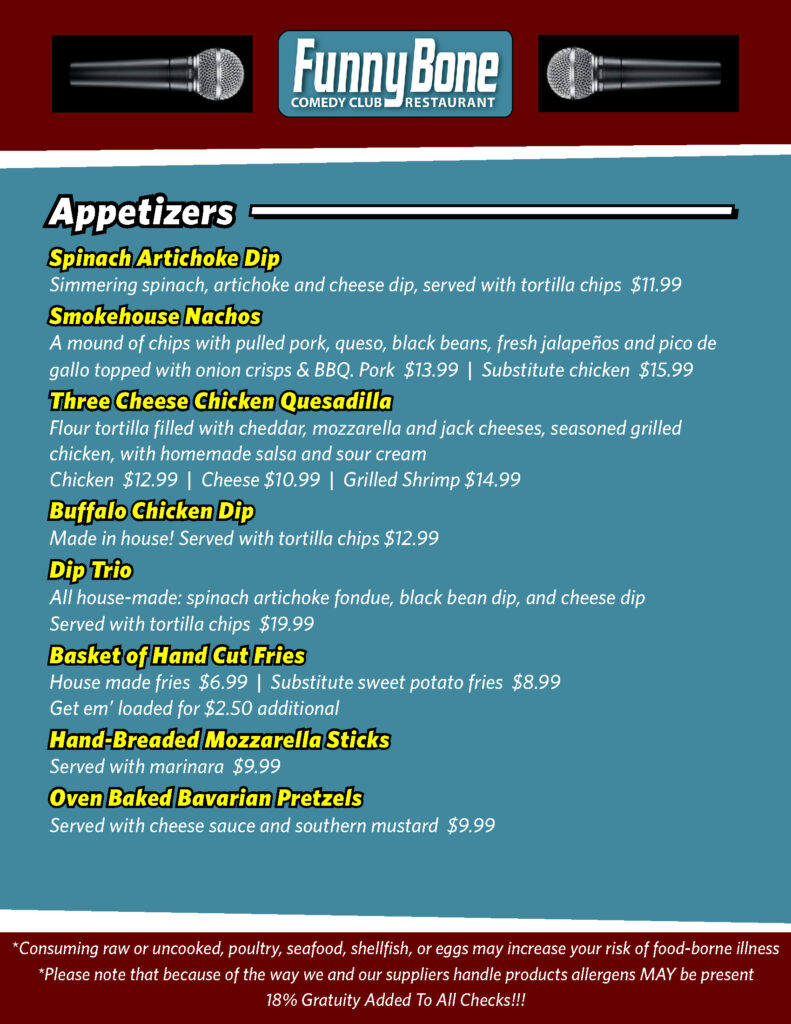 food-drink-menu-cincinnati-funny-bone-comedy-club-restaurant
